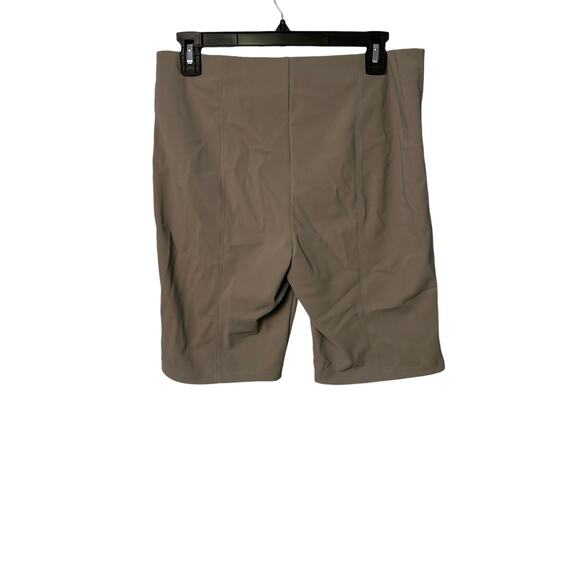 Theory Skinny Biker Short in Moss - Picture 3 of 5